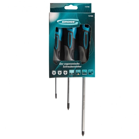 Набор отверток с трехкомпонентными рукоятками PH 3 шт S2 фото 2