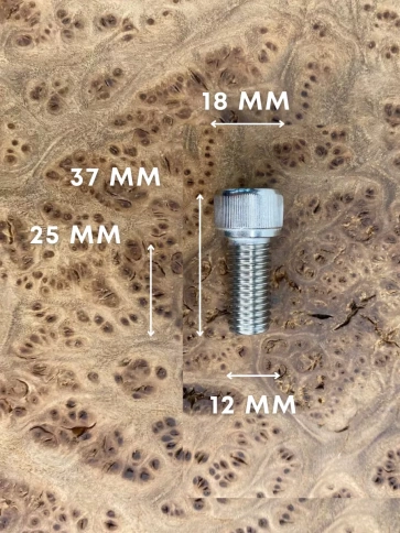 Винт нержавеющий шестигранник  М12х25, DIN 912, 4 шт фото 4