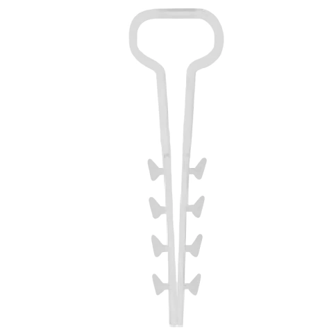 Дюбель-хомут для крепления кабеля прямоугольного 14х6 белый фото 2