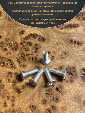 Винт потайной оцинкованный 3х12 DIN965, 100 шт. фото 4