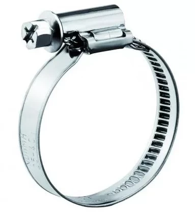 Хомут стяжка червячный 08-16/9 W2 нержавейка, 5 шт. фото 4