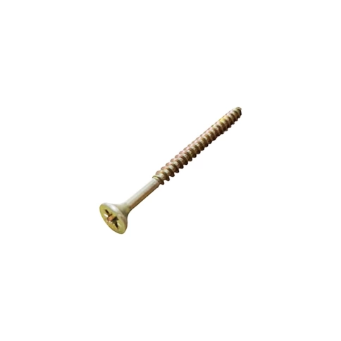 Шуруп саморез потайной для дерева 6х80 мм, желтый цинк 20 шт. фото 1