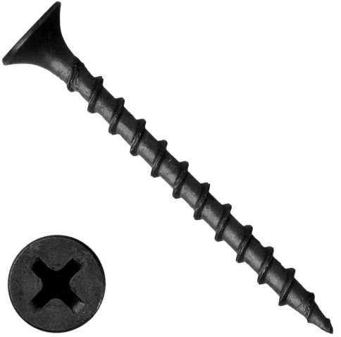 Саморез шуруп по дереву 4,2х64(65) крупная резьба, чёрный 50 шт. фото 5