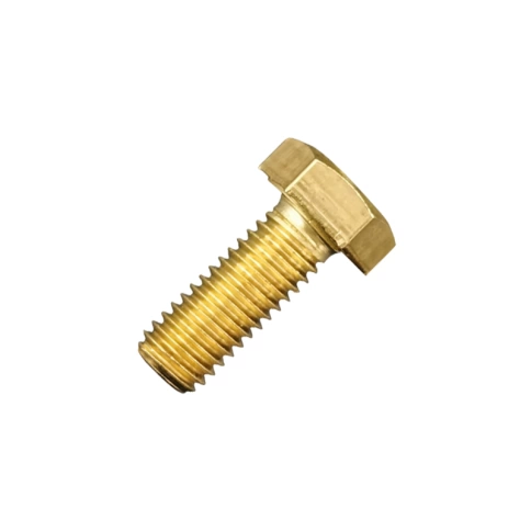 Болт 6х25 мм DIN 933 полная резьба, латунный фото 1