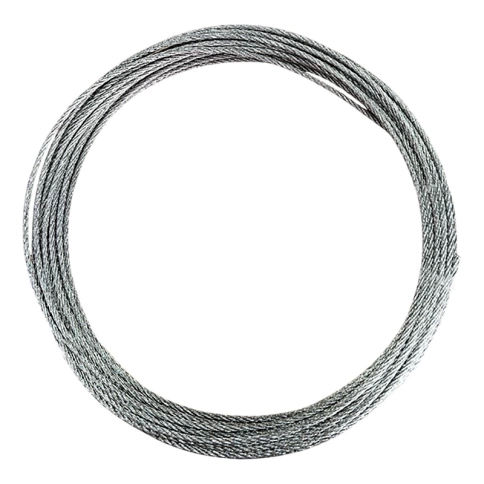 Трос стальной 4/5 с зажимами (4 шт.) ОЦ в оплетке, 20 м. фото 1