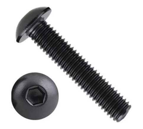 Винт чёрный М4x35 ISO 7380 под шестигранник к.п.10.9, 50 шт. фото 1