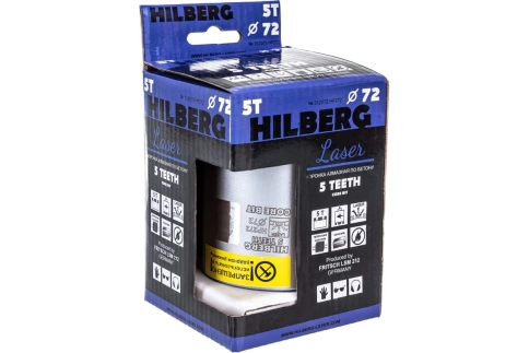 Коронка по бетону, алмазная, Hilberg Laser Five Teeht 72 мм фото 3