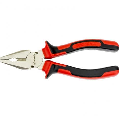 Плоскогубцы NICKEL, никелированные двухкомпонентные рукоятки 160 мм Matrix фото 1