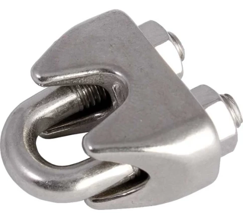 Зажим канатный М3 DIN 741, нержавеющая сталь А4 фото 1