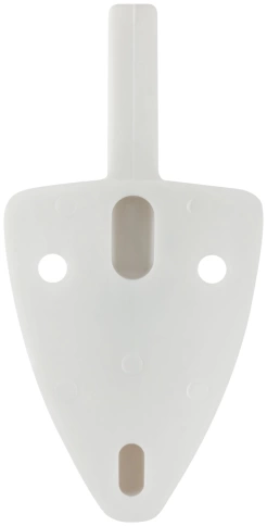 Крючок-вешалка 2-рожковый пластик.белый фото 4