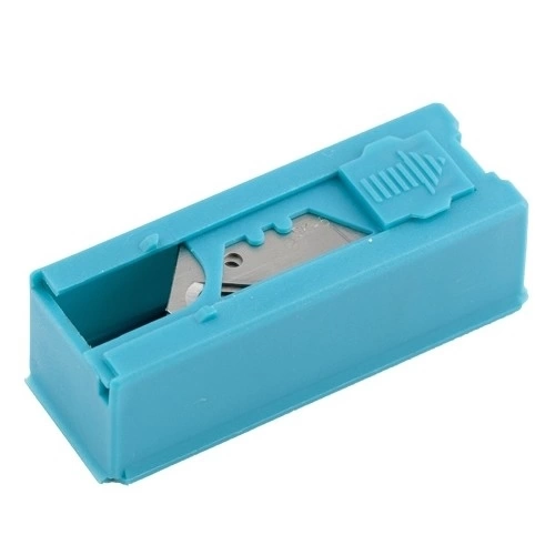 Лезвия 19 мм трапециевидные крючкообразные, SK5, пластиковый пенал, 12шт. Gross фото 3