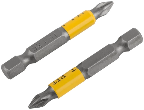 Биты кованые, сталь S2, одностор. 50 мм РН1, 2шт. Профи, блистер фото 1