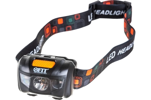 Фонарик с крепл. на голову 1 сверхяркий светодиод 3 Вт+2 Led красн. 3хААА фото 1