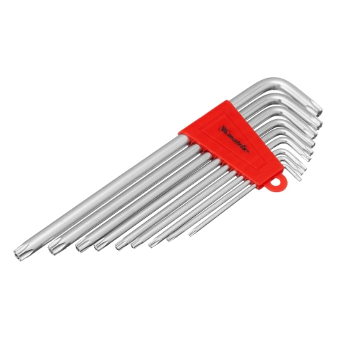 Набор ключей имбусовых TORX T10-Т50 CrV 9шт. экстра-длин, сатин Matrix фото 1