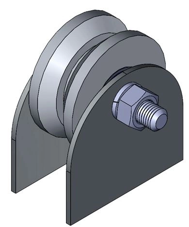 Ролик на пластинах d 65 мм под угол шир.30 мм ,металл, 4 шт. фото 6