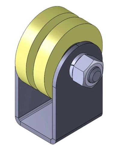 Ролик на платформе d под полосу, капролон, 4 шт. фото 7