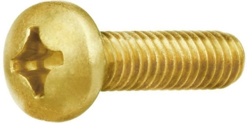 Винт полукр.гол. латунь DIN7985 фото 1