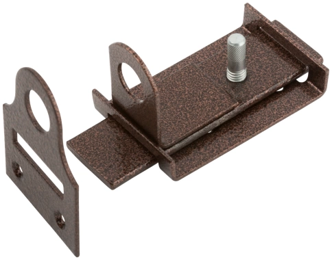 Засов накладной с проушинами медь фото 2