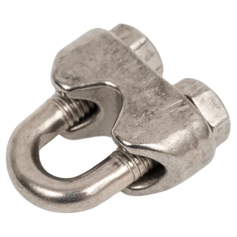 Зажим канатный М4 DIN 741, нержавеющая сталь А2 фото 2