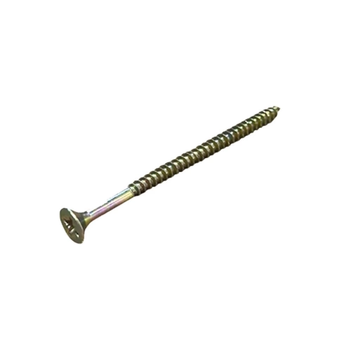 Шуруп для дерева потай 5,0х100 мм, желтый цинк фото 1