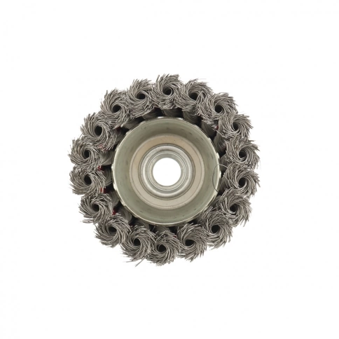 Щетка для УШМ "чашка", кручен.проволока 0,35мм, 75 мм М14 Matrix фото 4