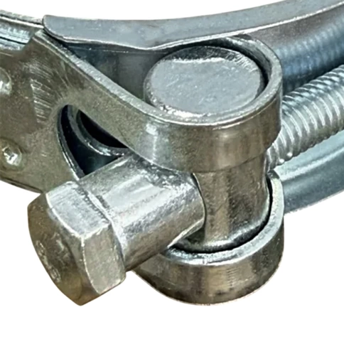 Хомут одноболтовый силовой 162-174 мм, оцинкованный фото 2