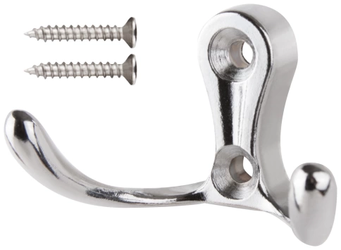 Крючок двойной хром(66892) фото 2