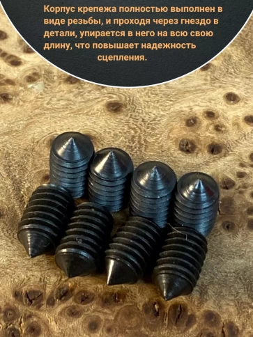 Винт установочный М10х10мм к.п12.9 DIN914 ( гужон) 10шт фото 3