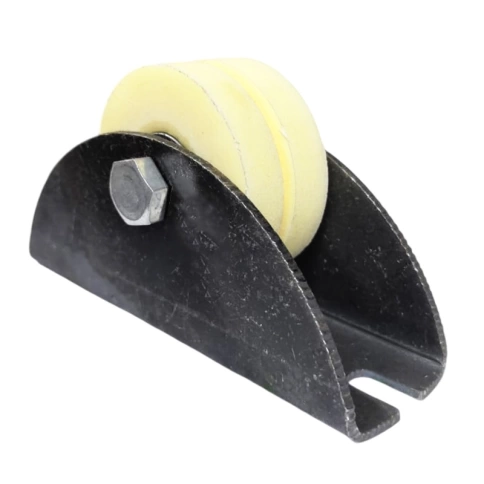 Ролик d70 мм Р2709 на платформе под трубу d3/4, капролон фото 2