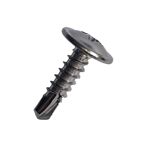 Саморез с прессшайбой, сверло, 4,2х13 мм, нержавеющая сталь А2 фото 1