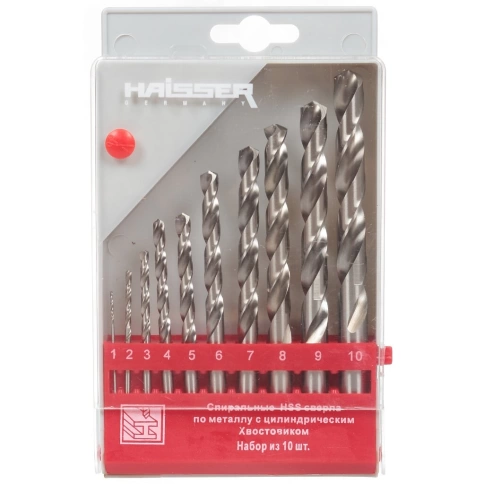 Набор сверл по металлу 1-10 мм 10 шт фото 1