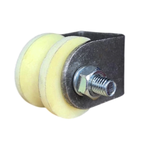 Ролик d50 мм Р2524 на платформе под трубу 1/2 d20 мм, капролон фото 1