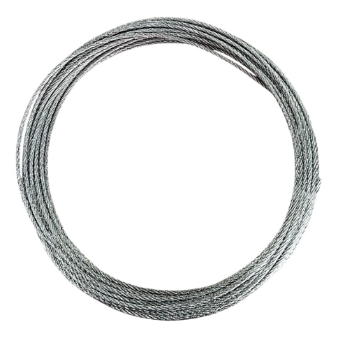 Трос стальной d5 с зажимами (4 шт.) ОЦ без оплетки, 40 м. фото 2