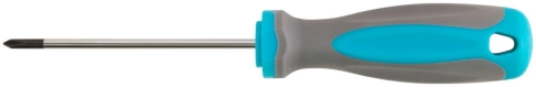 Отвертка, CrV сталь, прорезинененная ручка, РН0х75 мм фото 2