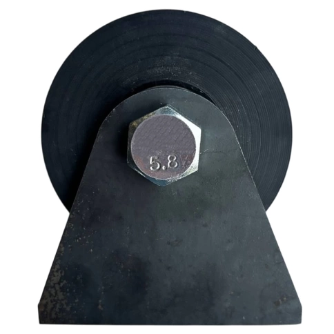 Ролик d70 мм Р2716 на пластинах под трубу 40*40, черный капролон фото 3