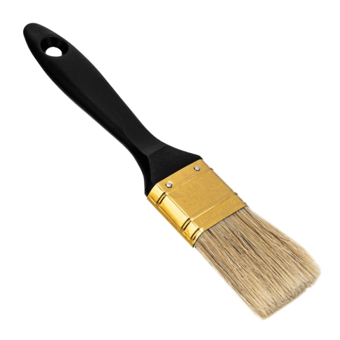 Кисть плоская натуральная щетина Профи 1,5" пластмас.ручка MTX фото 1