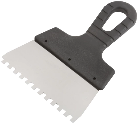 Шпатель фасадный нержавеющий зубчатый 150 мм / зуб 6 мм фото 2