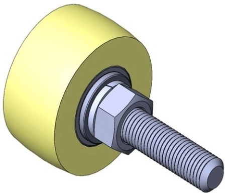 Ролик поддерживающий d 50 мм на болту М12, капролон, 4 шт. фото 6