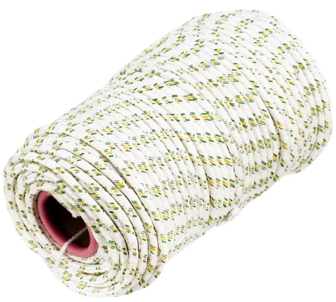 Фал плетеный капроновый с сердечником 8 мм L 100 м 16-прядный Сибртех фото 1