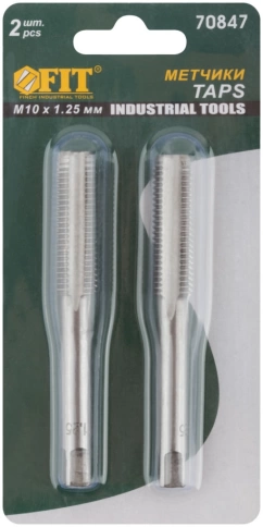 Метчик метрический М10х1,25 мм легир.сталь набор 2шт фото 1