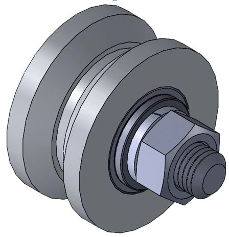Ролик для ворот d 50 мм, под трубу 20х20,металл 4 шт. фото 6
