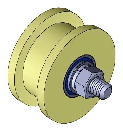 Ролик для ворот d 40 мм, под трубу d 15мм, капролон 4 шт фото 6