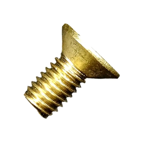 Винт потай 5х8 мм DIN 965, полная резьба, латунный фото 1