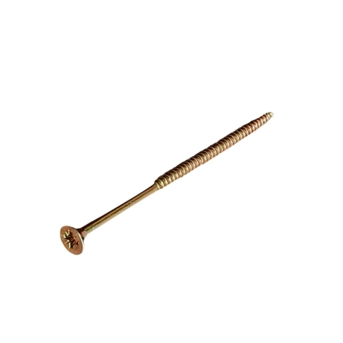 Шуруп для дерева потай 5,0х120 мм, желтый цинк фото 1