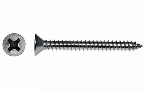 Саморез потайной нержавеющий 3,5х16 РН DIN7982 ,50 шт. фото 6
