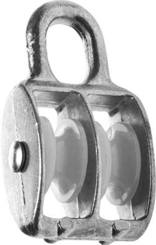 Двойной блок ролик 20 мм/6 с пластиковым шкивом, 1 шт. фото 5