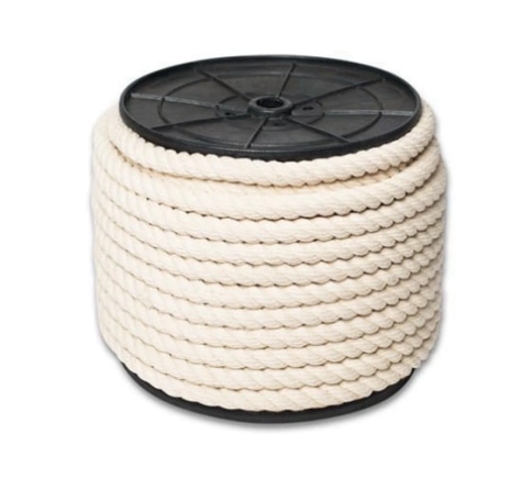 Канат хлопчатобумажный 6 мм белый 20 м фото 1