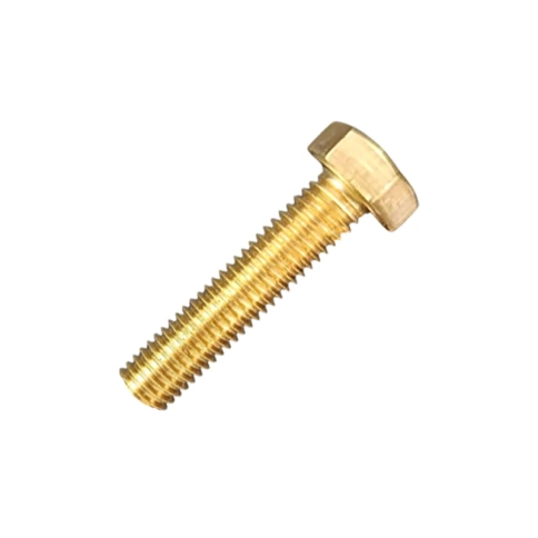 Болт 6х30 мм DIN 933 полная резьба, латунный фото 1