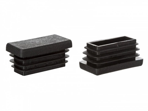 Заглушка для труб прямоугольная 40х60 мм черная, 10 шт. фото 5