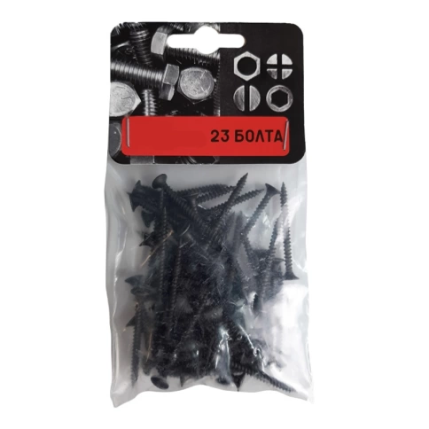 Саморез по гипсокартону 3,5х19 мм, частая резьба, фосфатированный, 150 шт.  фото 2